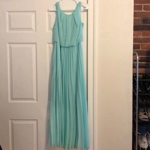 Semi-formal light teal dress
